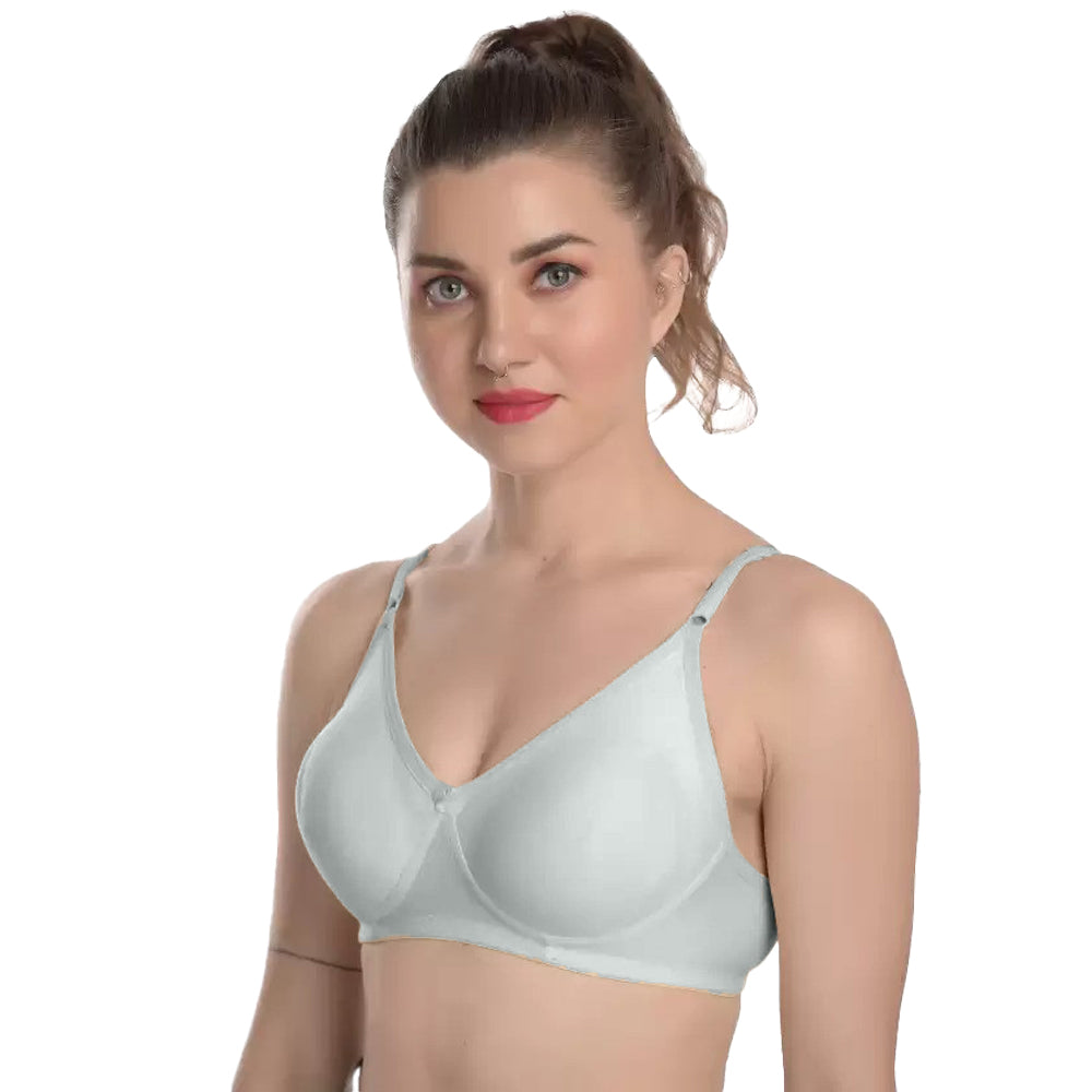 Cotton Nursing Bra  | Pearl White