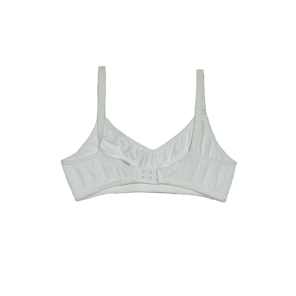 Cotton Nursing Bra  | Pearl White