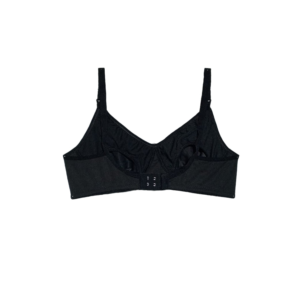 Cotton Nursing Bra  | Carbon Black