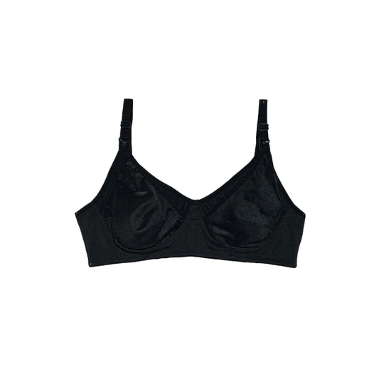 Cotton Nursing Bra  | Carbon Black