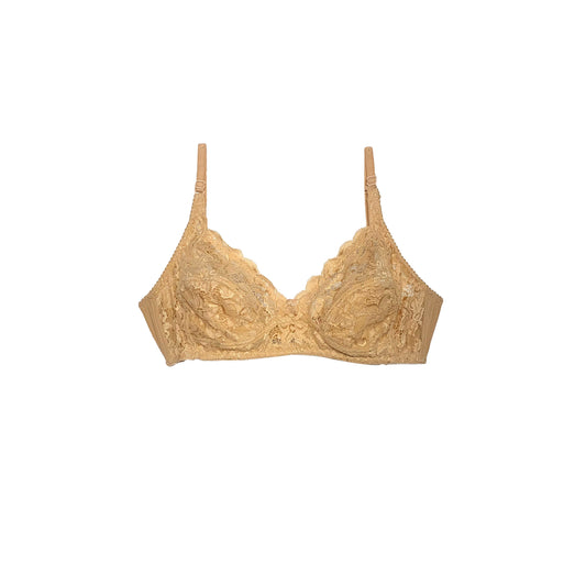 Non-Padded Net Bra | Wireless | Pear Skin