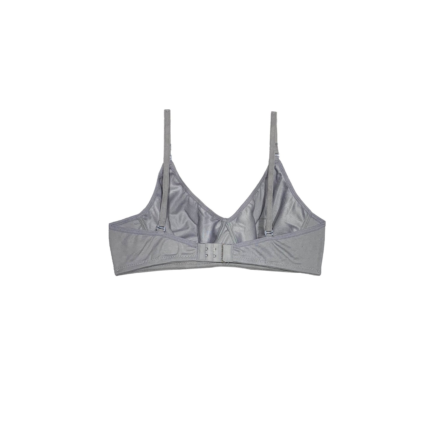 Non-Padded Soft Cotton T-shirt Bra | Wireless | Silver White