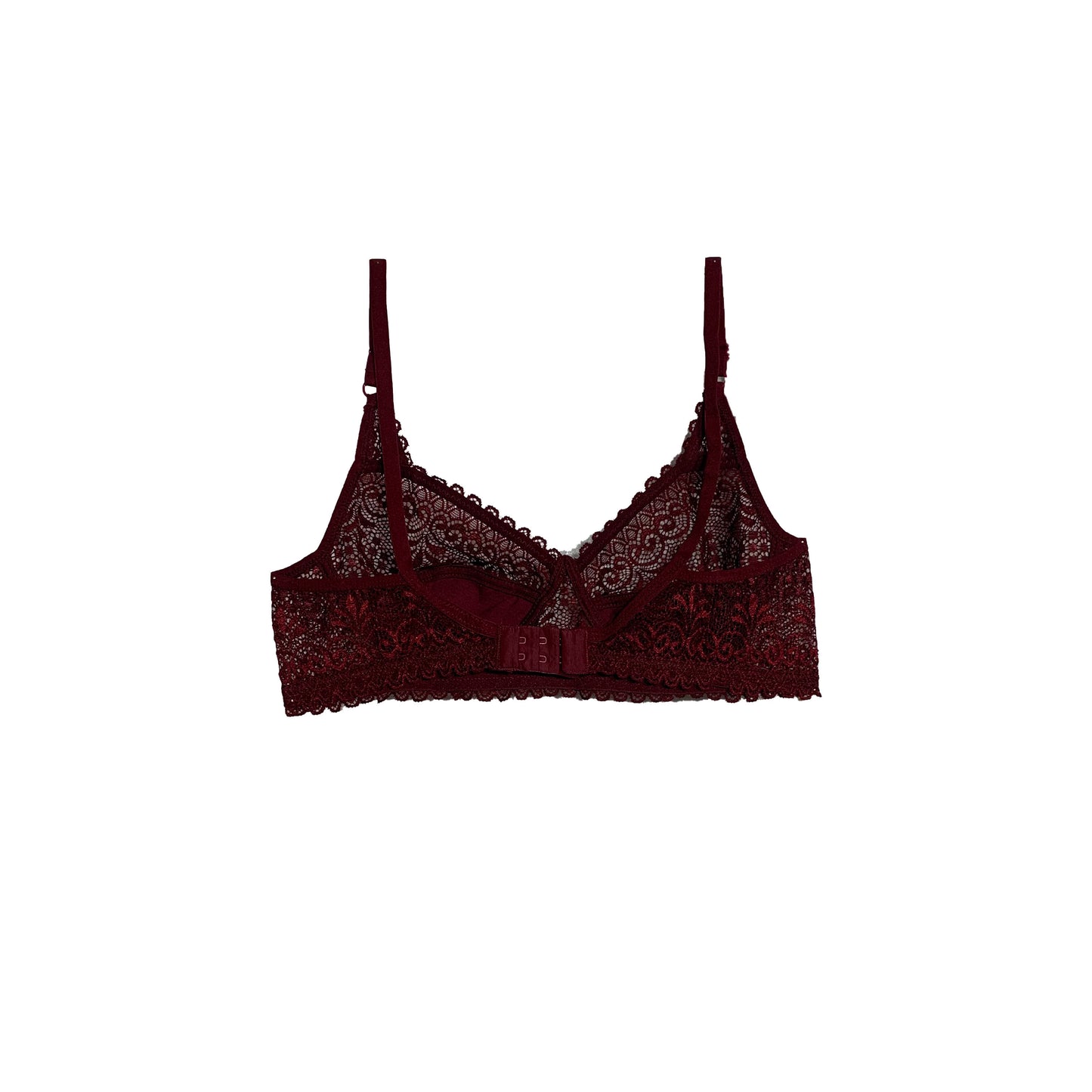 Non-Padded Net Bra | Wireless | Dark Maroon