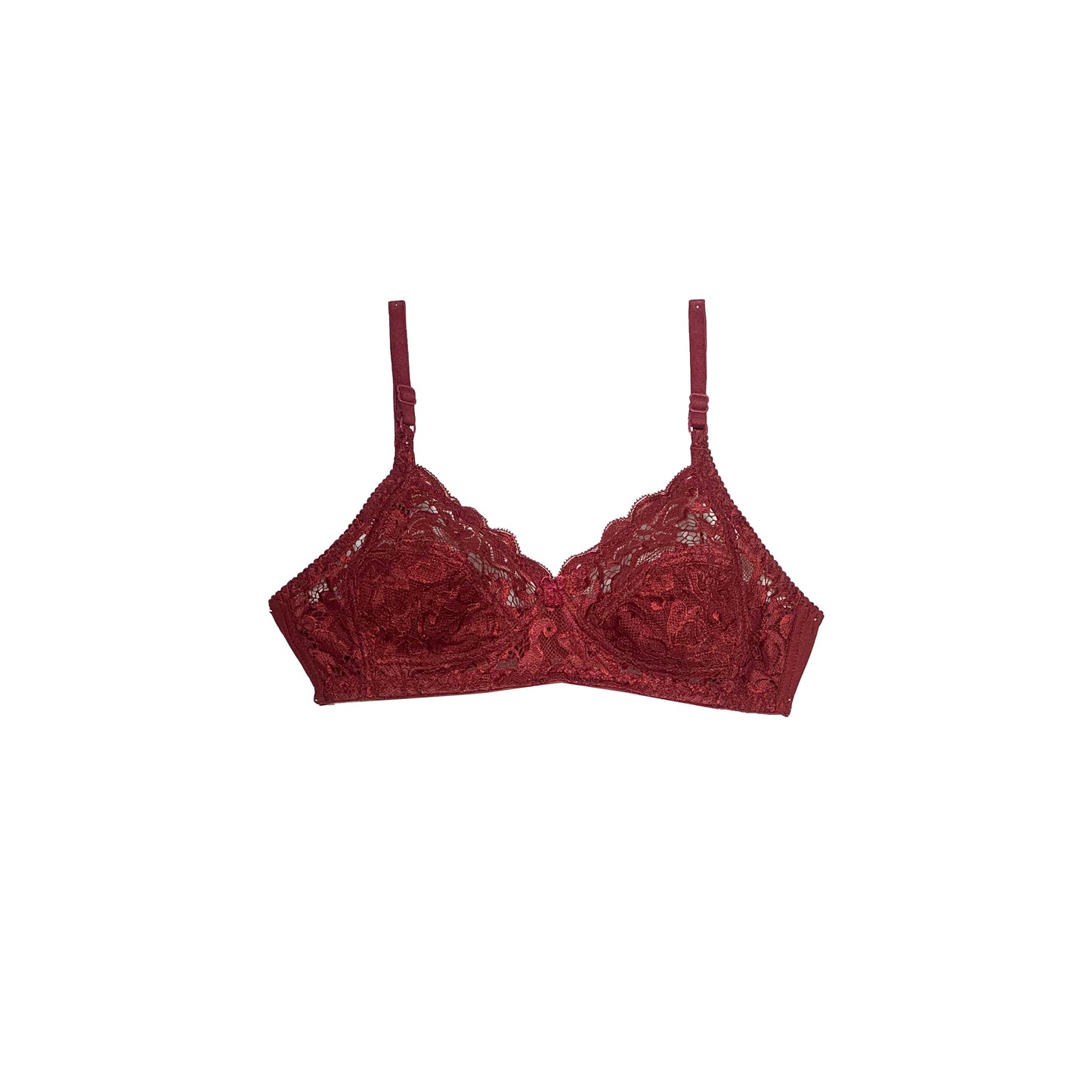 Non-Padded Net Bra | Wireless | Deep Maroon