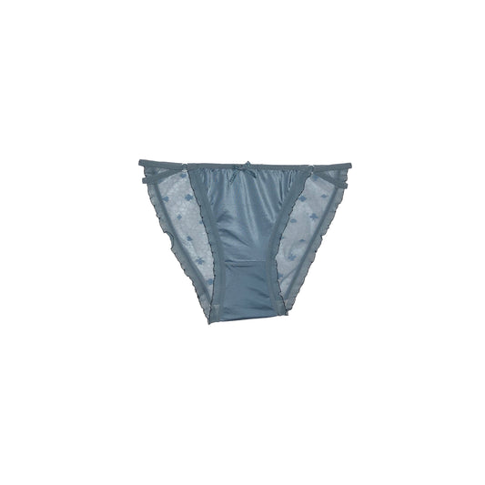 Silk Tanga Panty | Blue