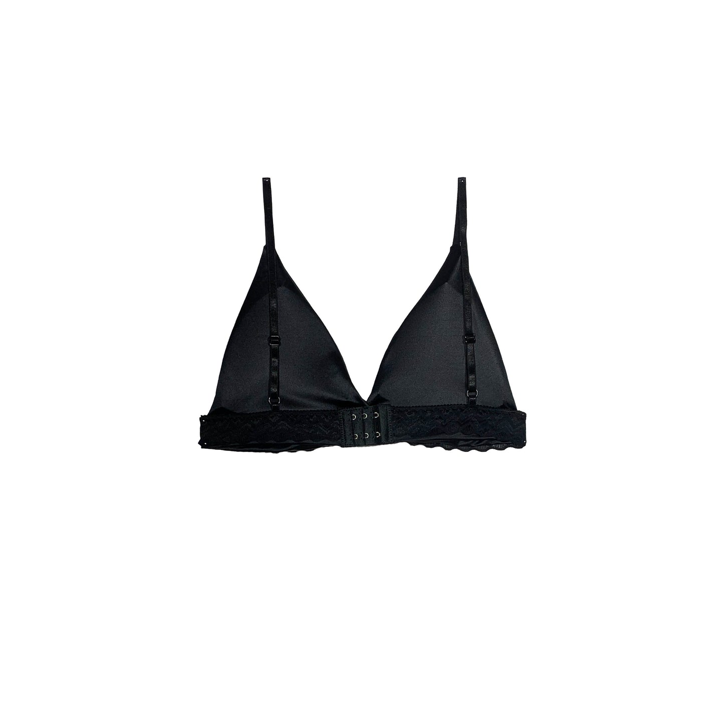 Silk Padded Bra | Wireless | Ebony Black