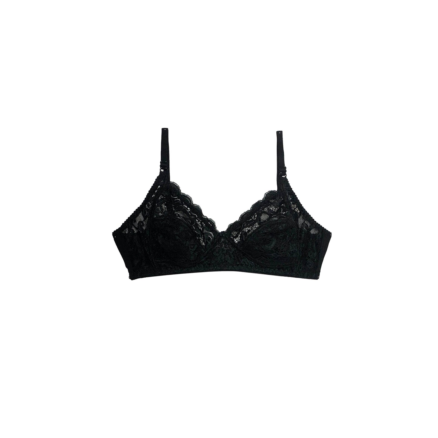 Non-Padded Net Bra | Wireless | Carbon Black