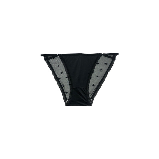 Silk Tanga Panty | Black