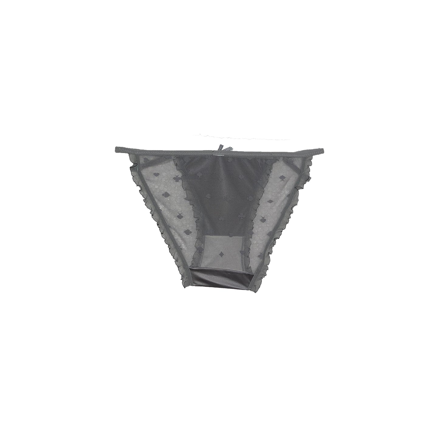 Silk Tanga Panty | Dark Grey