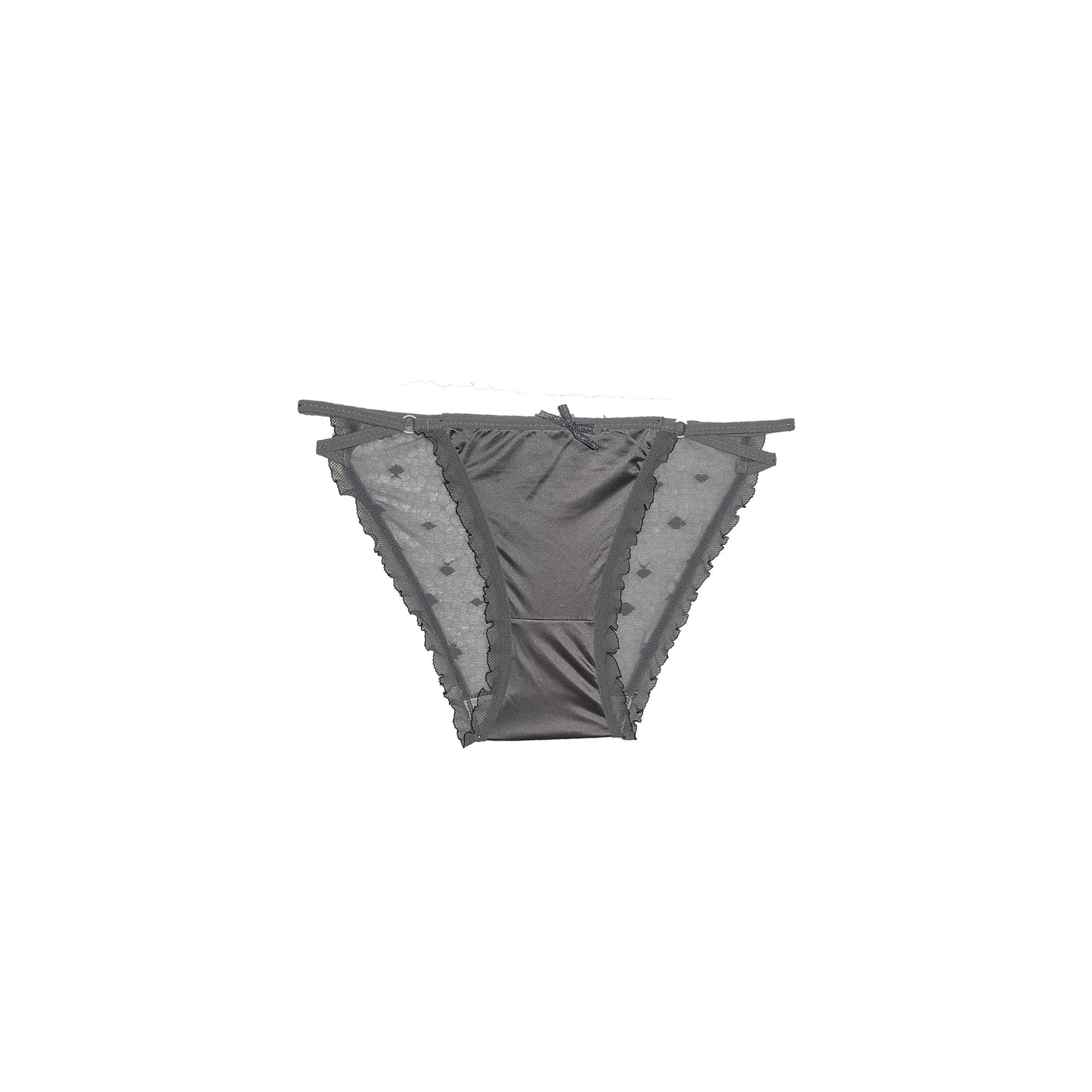 Silk Tanga Panty | Dark Grey