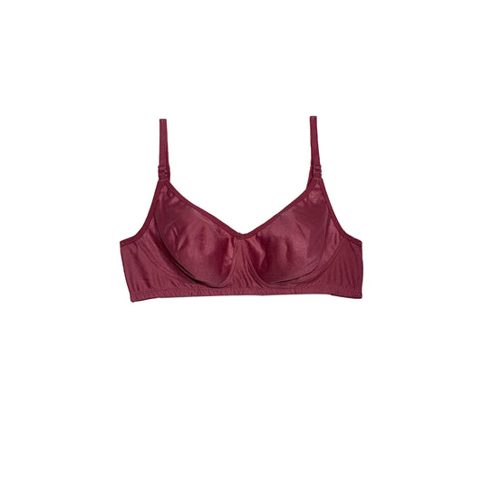 Non-Padded Soft Cotton T-shirt Bra | Wireless | Light Plum