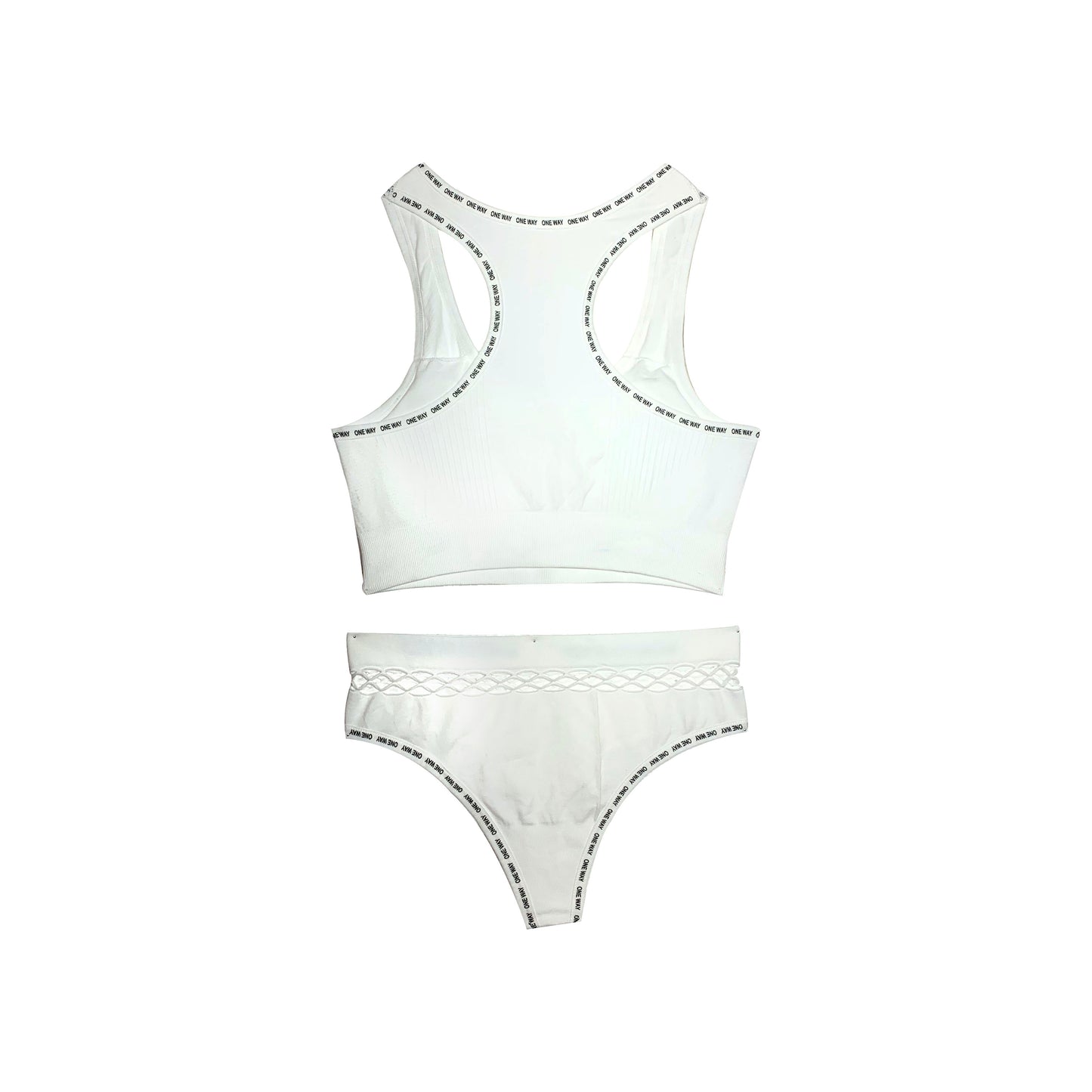 Cotton Interlock Bra Panty Set | Wireless Padded | Pearl White