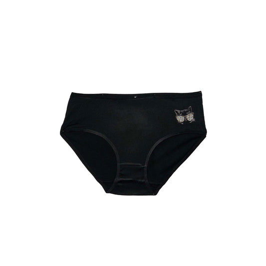 Soft Cotton Hipster Panty | Black